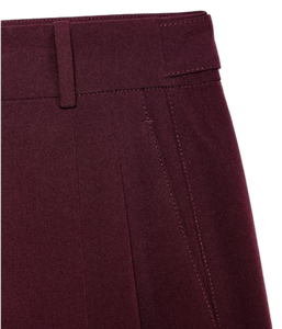 กางเกงสีแดงเข้มของผู้หญิงคุณภาพสูงสำหรับสวมใส่ในสำนักงานและธุรกิจลำลอง - Product Image 2