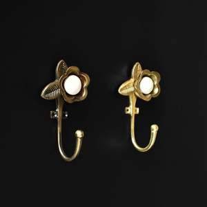 Brass wall hooks utility storage bathroom kitchen entryway hardware solid durable rustproof wall mount storage - Product Image 6