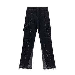 Pantalones Casuales de Cintura Alta para Hombre, Corte Recto, Bordados, Pintados, de Algodón Elástico, Ecológicos, Transpirables y de Secado Rápido - Product Image 3
