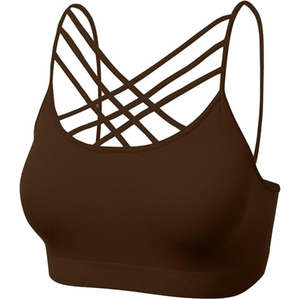 Sujetador deportivo sin espalda de 2 hombros de calidad superior, sujetador de entrenamiento de alta elasticidad para correr, gimnasio, Fitness, Yoga - Product Image 3