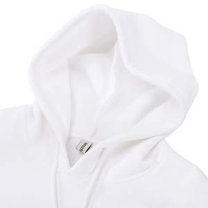 Ensemble sweat à capuche court unisexe en polaire avec logo imprimé en relief sur le devant, haut court pour femme et pantalon évasé, personnalisable pour l'hiver - Product Image 4