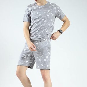 Men's T Shirts & Shorts <b>Twin</b> <b>Set</b> Hot Sale Customized 2 Pieces Short Sleeve T-Shirt & Shorts <b>Twin</b> <b>Set</b> - Product Image 4