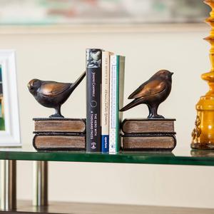 Golden French Bulldog <b>Book</b> End Office Animal Bookends Table Centerpiece Love Bird Aluminum Bookends Bookshelf <b>Book</b> Holder - Product Image 1