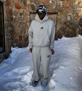 ชุดวอร์มผ้าฝ้ายขนาดใหญ่แนวสตรีทไซส์ใหญ่พิเศษแนวสตรีทพิมพ์ลายกราฟิกแนวสตรีทไซส์ใหญ่พิเศษสำหรับผู้ชาย - Product Image 2