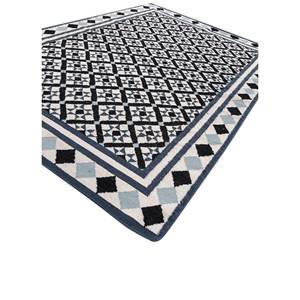 Alhambra Ivory - Alfombras de lana planas tejidas a mano con diseño geométrico de diamantes y rectángulos, alfombras de yute para el hogar, para la mesita de noche, ADWL-13160 - Product Image 2