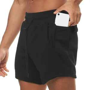 Shorts Deportivos de Cintura Alta para Correr, Gimnasio, Personalizados, Elásticos, para Hombre, de Algodón, para Verano - Product Image 1