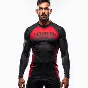 Personalizado sublimado MMA Rash Guard BJJ equipo para combate gimnasio entrenamiento al por mayor Fitness ropa de entrenamiento Premium Fitness ropa - Product Image 2