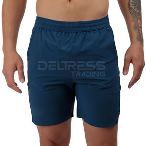Pantalones cortos deportivos informales para hombre de High Street, cintura elástica cómoda de alta calidad, patrón sólido, ropa para correr, precio al por mayor - Product Image 1