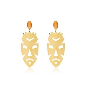 Venta caliente joyería de metal de moda chapado en oro elegante anillo de oreja pendientes de gota de flor con fiestas de diamantes y perlas - Product Image 1
