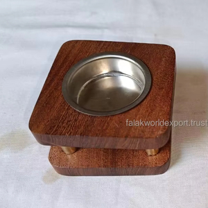 Quemador de incienso hecho a mano de madera de calidad superior personalizado con quemador de soporte Bakhoor decorativo de Falak World Export - Product Image 5