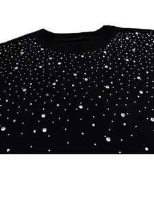 Customise Hot Selling High Quality New Blank <b>Pullover</b> 100% Cotton Hoodie Custom Diamond Rhinestone Hoodie <b>For</b> <b>Men</b> - Product Image 3