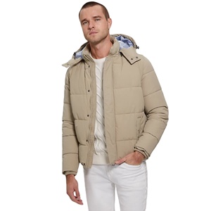 Nouveau gros hiver chaud fermeture éclair à capuche matelassé doudoune épais vers le bas avec col montant vêtements longs et traitement enduit - Product Image 1