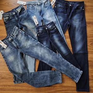 Vente en gros – Nouveaux jeans décontractés en coton pour hommes, coupe droite, brodés, foncés/clairs, hiver, écologiques, séchage rapide, légers - Product Image 3