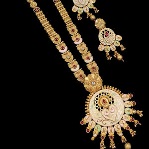 <b>INDIAN</b> TRADITIONAL and FASHIONABLE COPPER <b>JEWELLERY</b> BRIDAL WEDDING <b>JEWELLERY</b> <b>SET</b> for WOMEN EARRINGS and NECKLACE <b>SET</b> - Product Image 1