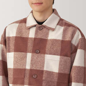 Veste en flanelle sur mesure de haute qualité pour hommes, grande taille, vêtements d'extérieur décontractés, logo personnalisé, chemises en flanelle à carreaux, design unisexe - Product Image 3