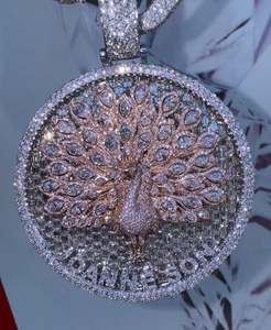 Pendentif Iced Out pour homme, pendentif Moissanite VVS en argent 925, breloque Hip Hop personnalisée, diamant VVS, cadeau pour lui, testeur de passes - Product Image 3