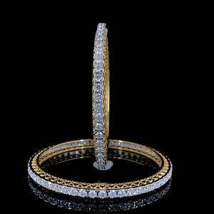 Superbe bracelet personnalisable en or rose jaune 14 carats pour femme, diamants cultivés en laboratoire avec clarté VVS, beau cadeau de mariage - Product Image 2