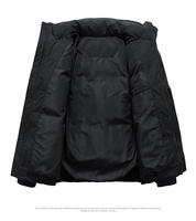 Blouson Bomber Matelassé Noir pour Homme, Imperméable et Écologique, en Toile, Style Urbain, Vente en Gros