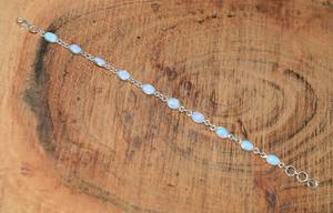 สร้อยข้อมืออัญมณี925แท้สีเงินสเตอร์ลิงสไตล์โบฮีเมียนแบบมินิมอลขนาดเล็กการตั้งค่าตัวเรือนสำหรับงานแต่งงาน - Product Image 4