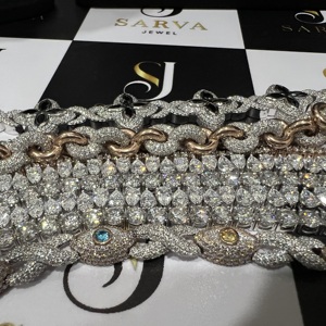 Chaînes en or 18 carats avec moissanite VVS qui passe le testeur de diamants, chaînes fines, colliers de haute qualité, argent 925, chaîne à maillons personnalisée hip-hop - Product Image 1