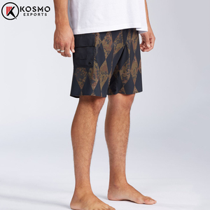 Short de bain 100% coton à séchage rapide pour hommes Maillot de bain d'été Design de plage de piscine décontracté-Méthode de tissage non tissé - Product Image 5