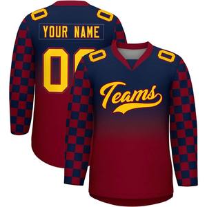 Pro Team Uniforms OEM ODM Custom Logo Sublimación Jerseys Venta al por mayor Durable Poliéster Secado rápido Alta calidad Hockey sobre hielo - Product Image 4