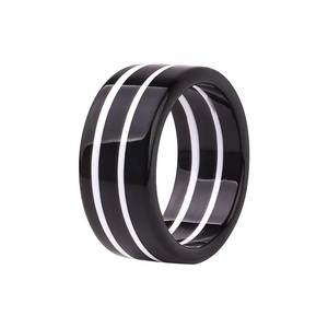Pulseras de Resina de Alta Calidad con Diseño de Mármol Turquesa y Rayas Negras, Brazalete Unisex de Moda para Chicas - Product Image 3