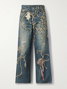 Vaqueros de mezclilla personalizados con estampado digital, lavados, holgados, de tiro medio, de pierna recta, de algodón, de secado rápido, para hombre, ideales para el verano. - Product Image 6