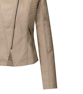 Vente chaude Respirant Confortable 2024 Cuir Meilleur Design Produit Premium Service OEM High Street Femmes Vestes En Cuir - Product Image 3