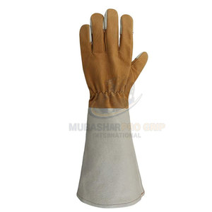 Breathable High Quality Cowhide Fleece Lined Welding <b>Gloves</b> Molten Metal Splash Protection Full Thumb Custom Size for Unisex Use - Product Image 3