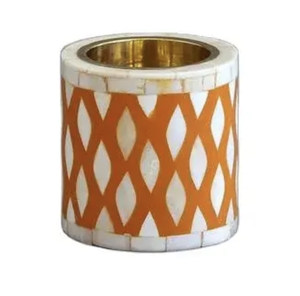 Quemador de incienso redondo con incrustaciones de hueso de lujo Bakhoor Diseño único de incrustaciones de hueso para la oficina del hotel en casa - Product Image 1