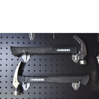 Ensemble de rangement mural pour outils de garage CSPS, 1 pièce, en acier thermolaqué noir mat, panneau perforé, hauteur 147,5 cm, OEM