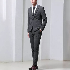 ชุดสูทผู้ชายสามชิ้นทรงเข้ารูป แบรนด์ WARPRO INDUSTRY รุ่น MTM Fit Bespoke ปกบาก กระดุมแถวเดียว ผ้าขนสัตว์ ทรงสลิมทันสมัย เหมาะสำหรับธุรกิจ - Product Image 2