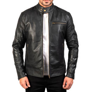 Chaqueta de Cuero para Hombre, Primavera y Otoño, Nueva, Elegante, Estilo Motociclista - Product Image 2