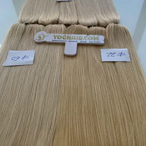 Feathering Straight Line Hair Extensions Blonde Color Hot Price From YOGHAIR FACTORY All Length Express shipping free Gift