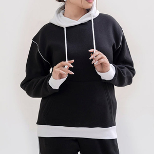 Conjunto de chándal de lana de gran tamaño esencial para mujer, Sudadera con capucha y pantalones de chándal, conjunto de chándal de 2 piezas para mujer - Product Image 5