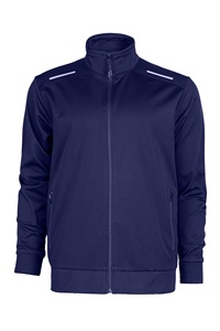 Jacket-Style Sweatshirt with Reflector %80 Polyester %20 <b>Lycra</b> 270 GSM Navy Color - Product Image 2