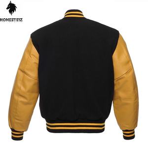 แจ็กเก็ตขนสัตว์มหาวิทยาลัยแบบลำลองของผู้ชายคอตั้งมีฮู้ดแบบเบาสบายสไตล์ตัวอักษรบริการ OEM - Product Image 5