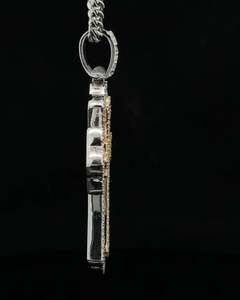 Men's 14K Yellow Gold 925 <b>Sterling</b> <b>Silver</b> <b>Pendant</b> VVS Moissanite Diamond <b>Cross</b> with Pointer Gold Plated for Parties - Product Image 5