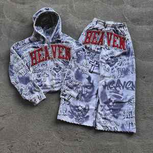 Chándal de algodón bordado para hombre, ropa deportiva cómoda de marca personalizada con lavado ácido para Estilo de vida moderno - Product Image 6