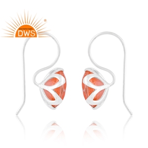 Hot Selling <b>Fine</b> Sterling Silver Doublet Morganite Quartz Gemstone Dangle <b>Earring</b> Custom Jewelry Manufacturer - Product Image 3