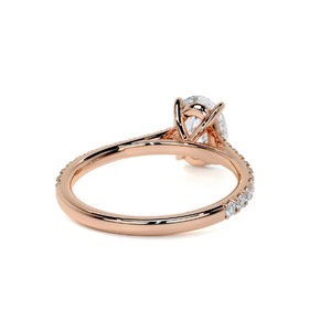 Bague de fiançailles en diamant cultivé en laboratoire blanc IGI 14k or massif F couleur VS1 clarté fabrication de bijoux bijou créé en laboratoire - Product Image 5