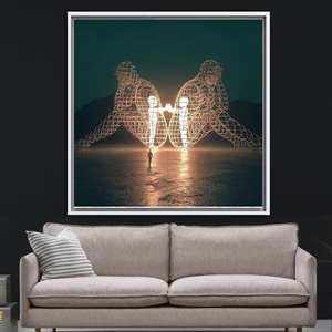 Lienzo impreso moderno: obra de arte 'Inner Child' de Alexander Milov, con marco blanco - Product Image 1