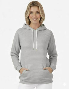 Women's Oversized Hooded <b>Hoodies</b> Loose Fit <b>Velour</b> Front Logo Soft Warm 100% Cotton Casual Daily Street Wear Winter OEM Design - Product Image 4
