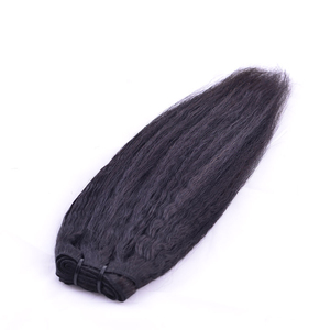 Perruques et extensions de cheveux Tyagi en cheveux humains Remy indiens véritables, cuticules alignées, texture Kinky Straight, double trame cousue à la machine, avec frontals 6x6 - Product Image 6