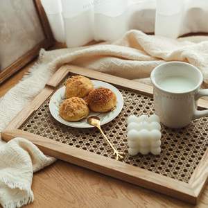 Plateau de service en rotin en osier de bambou naturel de haute qualité pour ustensiles de cuisine accessoires de maison et artisanat de décoration - Product Image 2