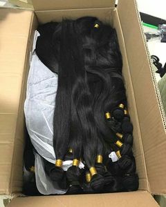 Envío de cabello Remy virgen rizado natural indio crudo de alta calidad de trama doble estilo ondulado a granel en stock-Extensiones de cabello humano - Product Image 4