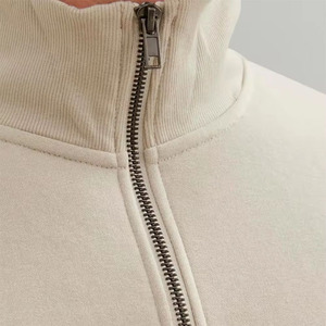 1/4 quart fermeture éclair pull chemise vêtements de sport été confortable élégant demi fermeture éclair sweat Jogging porter grande taille imprimé lavé - Product Image 6