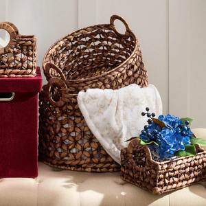 Cesta de Almacenamiento Redonda de Flores, Cesta de Almacenamiento Hecha a Mano, Venta al por Mayor, Ecológica, Hecha en Vietnam - Product Image 4