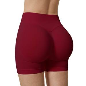 <b>Womens</b> Workout Impact <b>Shorts</b> Scrunch Butt Lifting Gym Seamless Booty Biker <b>Shorts</b>, Light Blue L - Product Image 5